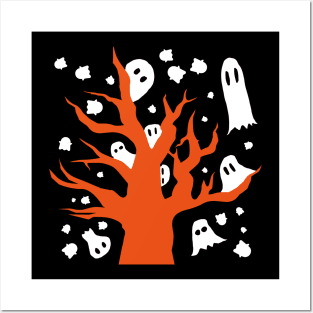 Cute Halloween Ghost Posters and Art